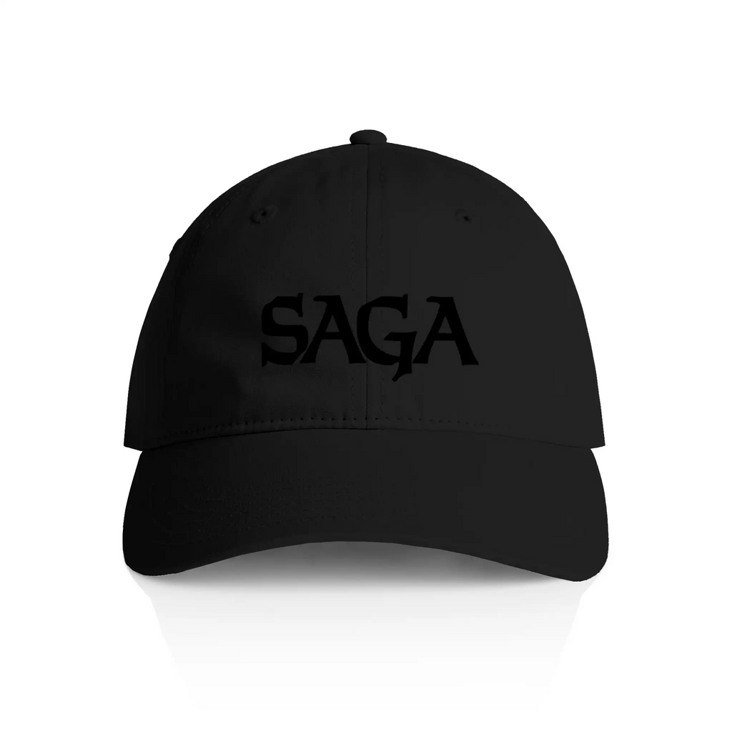 Low Profile Cap, black logo on black, front