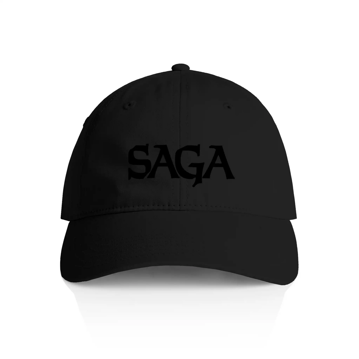 Low Profile Cap, black logo on black, front