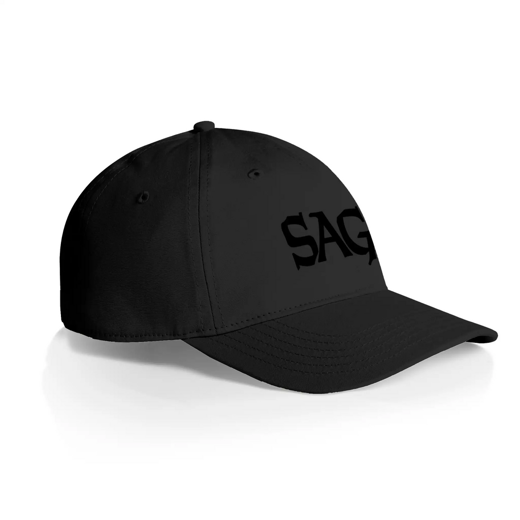 Low Profile Cap, black logo on black, right
