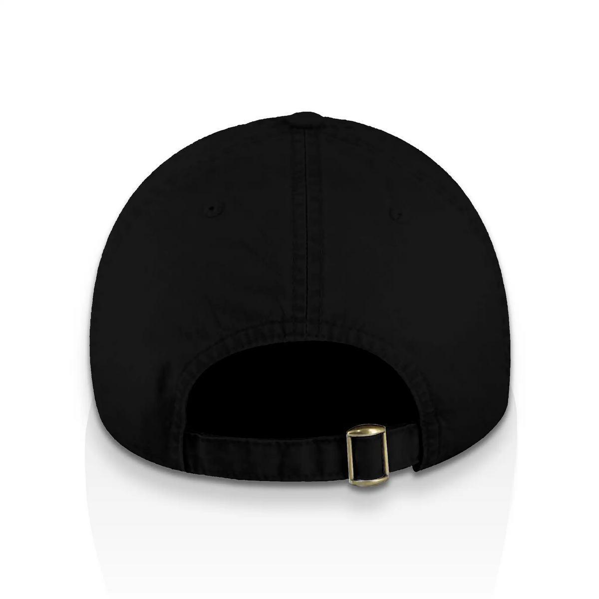 Low Profile Cap, red logo on black, strap
