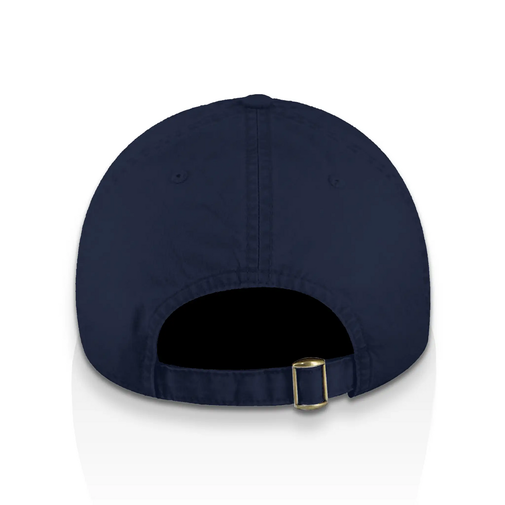 Low Profile Cap, red logo on navy, strap